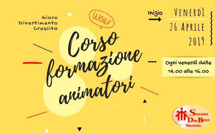 Corso di formazione animatori 2019